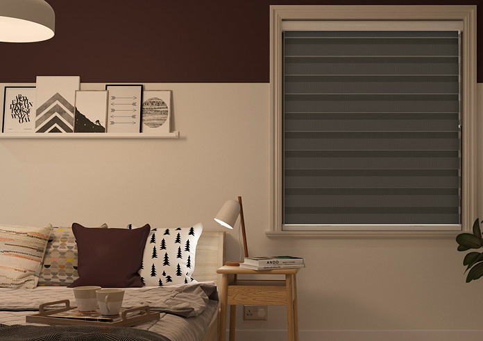 Nightshade, Blue Grey Grain - Twist&Fit Day and Night Blind - Image 5